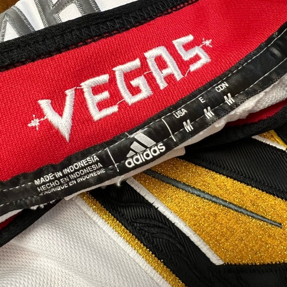 Adidas Vegas Golden Knights Authentic Pro Road Jersey White - Picture 14 of 14